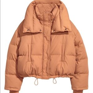 H&M Short Down Jacket tan camel